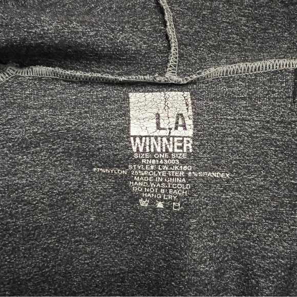 Gray and Pink Women's Zip-Up Hoodie One Size - Picture 4 of 4